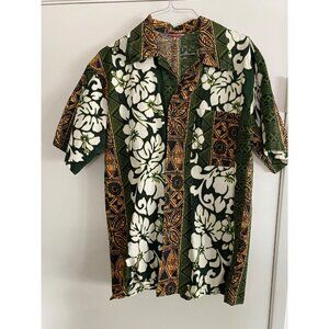 Hawaiian Shirt Mens Size med Short Sleeve MADE USA